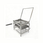 Adjustable 360° Rotating Charcoal BBQ Grill, Portable Stainless Steel Outdoor Camping Grill
